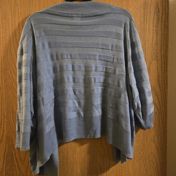 Faded Glory Blue Striped Cardigan Sweater - Picture 3 of 3